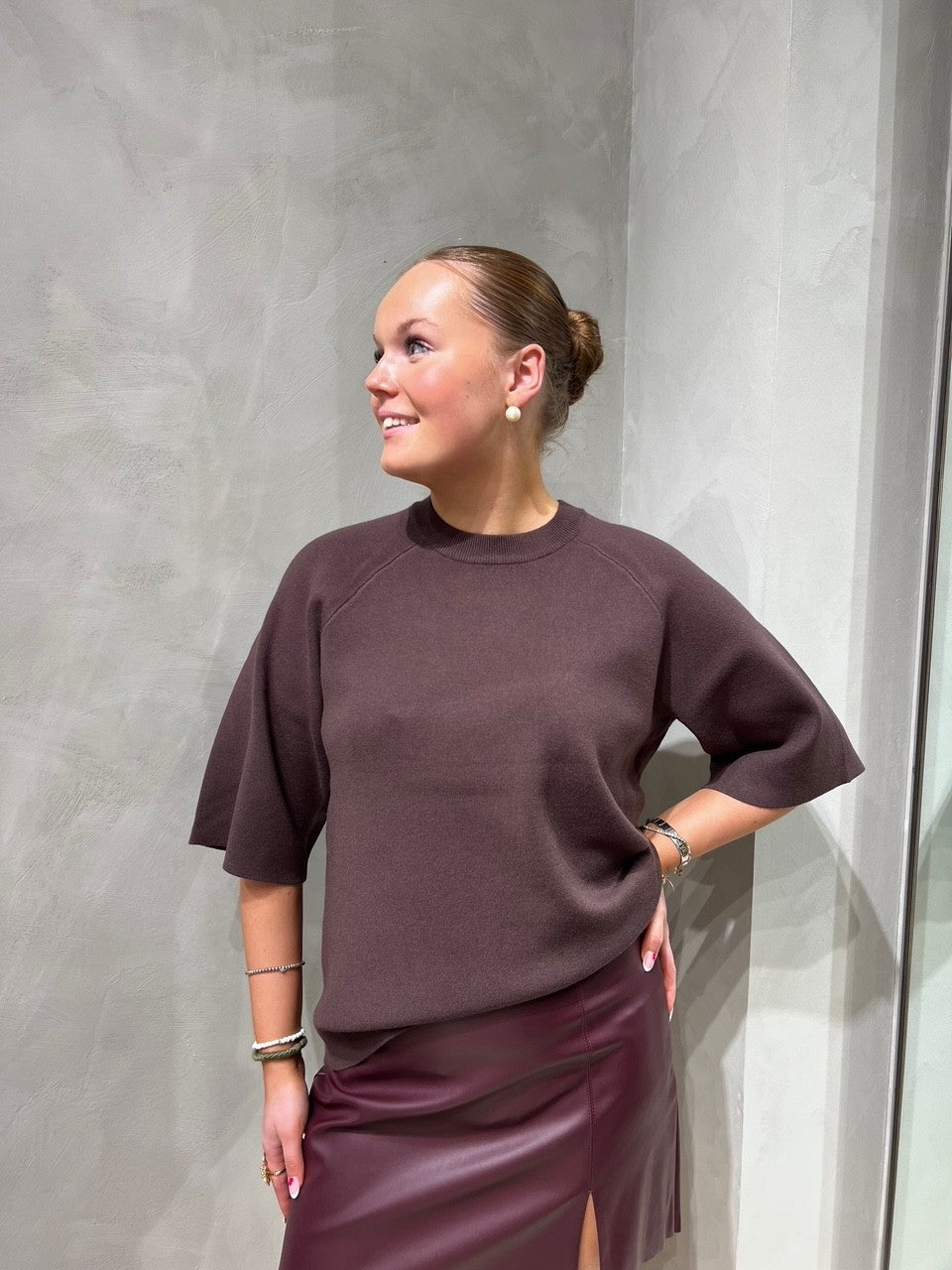 OBJREYNARD Pullover - Seal Brown